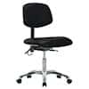 Cole-Parmer Black Vinyl ESD Desk Height Ergonomic Chair In Chrome With Casters