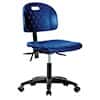 Cole-Parmer Blue Polyurethane Desk Height Ergonomic Chair With Casters