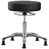 Cole-Parmer Ergonomic Stool, Vinyl, Desk Height, Black, Gliders