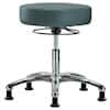 Cole-Parmer Ergonomic Stool, Vinyl, Desk Height, Blue, Gliders