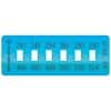Cole-Parmer Irreversible 6-Point Horizontal Temperature Label, 460-554F/240-290C; 10/Pk