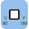 Cole-Parmer Irreversible 1-Point Square Temperature Label, 180F/82C; 50/Pk