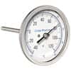 Cole-Parmer Industrial Bimetal Thermometer, 3” Dial, Back Connect,  6” Stem, -40/120F & -40/50C