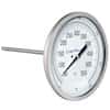 Cole-Parmer Industrial Bimetal Thermometer, 3” Dial, Back Connect,  2 ½” Stem, 50/550F & 10/290C