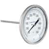 Cole-Parmer Industrial Silicone-Filled Bimetal Thermometer, 3” Dial, Back Connection, 4” Stem, 50/550F & 10/290C