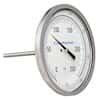 Cole-Parmer Industrial Bimetal Thermometer, 5” Dial, Back Connect,  9” Stem, 0/250F & -20/120C