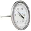 Cole-Parmer Industrial Silicone-Filled Bimetal Thermometer, 5” Dial, Back Connection, 6” Stem, 0/250F & -20/120C
