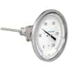 Cole-Parmer Industrial Bimetal Thermometer, 5” Dial, Adjustable Angle, 9” Stem, 0-250°F (-20-120°C)