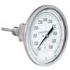 Cole-Parmer Industrial Silicone Filled Bimetal Thermometer, 5" Dial, Adjustable Angle, 9” Stem, 50-550°F (10-290°C)