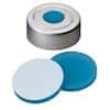 Cole-Parmer Aluminum Crimp Cap, 20 mm Dia., Pressure Release, UltraClean™ Blue Transparent Silicone/PTFE Septum; 1000/PK