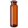 Cole-Parmer Headspace Vial, Amber Glass, 20 mm, DIN Crimp Neck, Round Bottom, 20 mL; 1000/pk