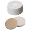 Cole-Parmer EPA Screw Cap, 24mm, White Polypropylene, Open, UltraBond Silicone/ PTFE Septa 1000/pk
