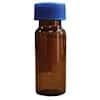 Cole-Parmer LCGC Screw Top Vials, Amber Glass, 9 mm Short Thread, 2 mL, Rubber/PTFE Septum; 100/pk