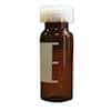 Cole-Parmer Vial and Cap Kit, 2 mL, Screw Top Amber Glass Vials with Label, Silicone Free Septa, Mass Spec Quality; 100/pk