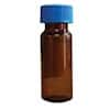 Cole-Parmer Vial and Cap Kit, 2 mL, Screw Top Amber Glass Vials, PTFE/Silicone Septa, Mass Spec Quality; 100/pk