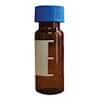 Cole-Parmer Vial and Cap Kit, 2 mL, Screw Top Amber Glass Vials with Label, PTFE/Silicone Septa, Mass Spec Quality; 100/pk
