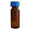 Cole-Parmer Vial and Cap Kit, 2 mL, Screw Top Amber Glass Vials, Pre-Slit PTFE/Silicone Septa, Mass Spec Quality; 100/pk