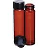 Cole-Parmer Sample Vial and Cap Kit, Screw Neck, Amber Glass, 8 mL, with PTFE Lined Closed Caps; 1000/pk