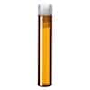 Cole-Parmer Shell Vial, 8 mm, Amber Glass, Flat Bottom, 1 mL, with PE Plug, for Use with Insert 98700-84; 1000/pk