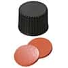 Cole-Parmer Screw Cap, Polypropylene, Black, 8 mm, Closed, Natural Rubber/TEF Septa; 1000/pk