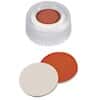 Cole-Parmer  Short Thread Cap, 9mm, Open Transparent Polypropylene, Red Rubber/PTFE Septa; 1000/pk