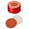 Cole-Parmer Red Aluminum Crimp Cap, 11 mm Dia., Rubber/PTFE Septum; 1000/PK
