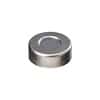 Cole-Parmer Silver Aluminum Crimp Cap, 11 mm Dia., PTFE/Silicone/PTFE Septum w/Hole; 1000/PK