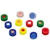 Cole-Parmer Snap Cap, Polypropylene, Transparent, 11 mm, Silicone/Red PTFE Septa; 1000/pk
