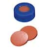 Cole-Parmer Snap Cap, Hard Polyethylene, Blue, 11 mm, Rubber/TEF Septa; 1000/pk