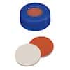 Cole-Parmer Snap Cap, Soft Polyethylene, Blue, 11 mm, Rubber/PTFE Septa; 1000/pk