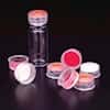 Cole-Parmer Vial Cap, Poly Crimp Seal, Clear, PTFE/Red Butyl Rubber Liner, 11 mm; 100/Pk