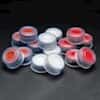 Cole-Parmer Vial Cap, Snap Top, Clear, 10 mil PTFE Liner, 11 mm; 100/Pk