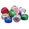 Cole-Parmer Vial Cap, Seal, Aluminum, Blue, PTFE/Red Rubber Liner, 11 mm; 100/Pk