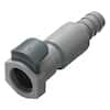 CPC (Colder) EFC12 Quick-Disconnect  Fittings, Hose Barb Body, Polypropylene, Valved, 1/4" ID; 1/Each