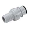 CPC (Colder) HFC12 Quick-Disconnect Fitting, Hose Barb Insert, Polypropylene, Non-Valved, 5/8" ID; 1/Each