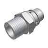 CPC (Colder) HFC12 Quick-Disconnect Fitting, Threaded Insert, Polypropylene, Non-Valved, 1/2" NPT(M); 1/Each