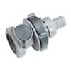 CPC (Colder) HFCD12 Quick-Disconnect Fitting, Hose Barb Body, Panel Mount, Polypropylene, Valved, 1/2" ID