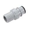 CPC (Colder) HFCD12 Quick-Disconnect Fitting, Hose Barb Insert, Polypropylene, Valved, 3/4" ID