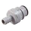 CPC (Colder) HFCD12 Quick-Disconnect Fitting, Hose Barb Insert, Polypropylene, Valved, 3/8" ID