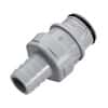CPC (Colder) HFCD12 Quick-Disconnect Fitting, Hose Barb Insert, Polypropylene, Valved, 1/2" ID