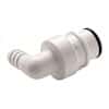 CPC (Colder) HFCD35 Quick-Disconnect Fitting, Hose Barb Insert, Elbow, Polysulfone, Valved, 1/2" ID; 1/Each