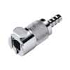 CPC (Colder) LC Quick-Disconnect Fittings, Hose Barb Body, Chrome-Plated Brass, Non-Valved, 1/4" ID; 1/Each