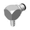 CPC (Colder) LC Quick-Disconnect Fittings, Hose Barb Insert, Chrome-Plated Brass, Elbow, Non-Valved, 1/4" ID; 1/Each