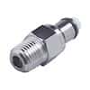 CPC (Colder) LCD Quick-Disconnect Fitting, Threaded Insert, Chrome-Plated Brass, Valved, 1/4" NPT(M)
