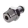 CPC (Colder) LCD Quick-Disconnect Fitting, Threaded Insert, Chrome-Plated Brass, Valved, 3/8" NPT(M)