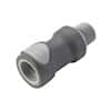 CPC (Colder) NS6 Quick-Disconnect Fittings, Threaded Body, Polypropylene, Valved, 1/2" NPT(M); 1/Each