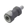 CPC (Colder) NS6 Quick-Disconnect Fittings, Hose Barb Body, Polypropylene, Valved, 1/2" ID; 1/Each