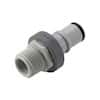 CPC (Colder) NS6 Quick-Disconnect Fittings, Threaded Insert, Polypropylene, Valved, 1/2" NPT(M); 1/Each