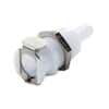 CPC (Colder) PLC Quick-Disconnect Fittings, Hose Barb Body, Panel Mount, Acetal, Non-Valved, 1/4" ID; 1/Each