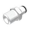 CPC (Colder) PLC Quick-Disconnect Fitting, Threaded Insert, Acetal, Non-Valved, 1/4" NPT(M)